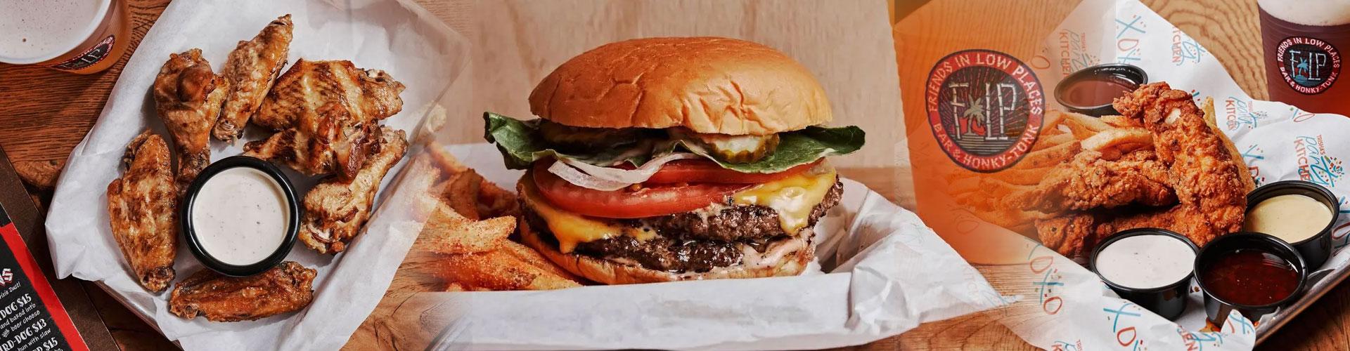 Bar interior with warm lighting