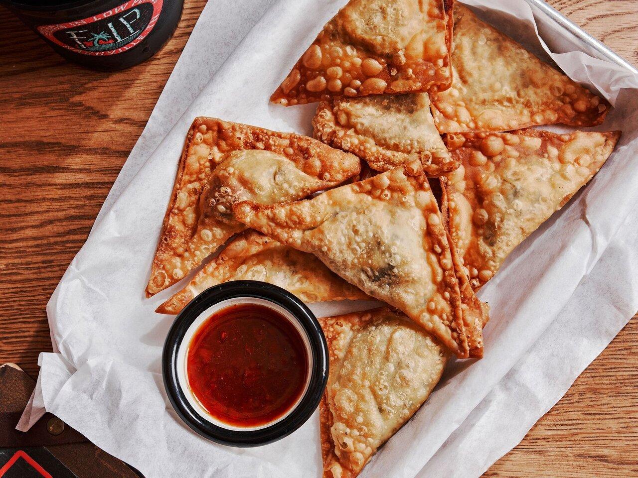 Collard Green Stuffed Wontons